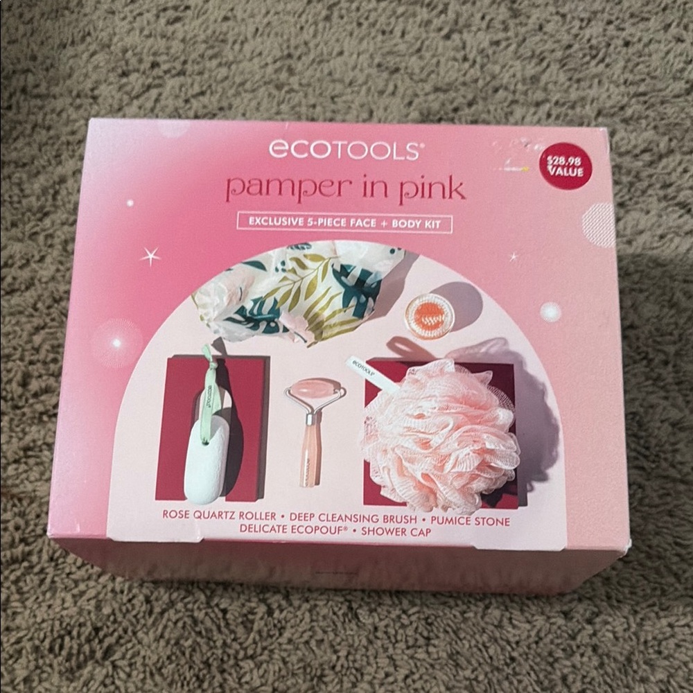 EcoTools Pamper in Pink 5-Piece Face + Body Kit - Pink